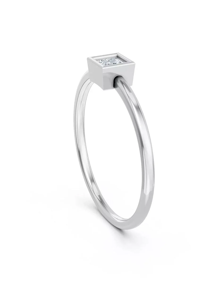 Anillo de Compromiso - solitario - AMORE579-PR-CZ - Image 4