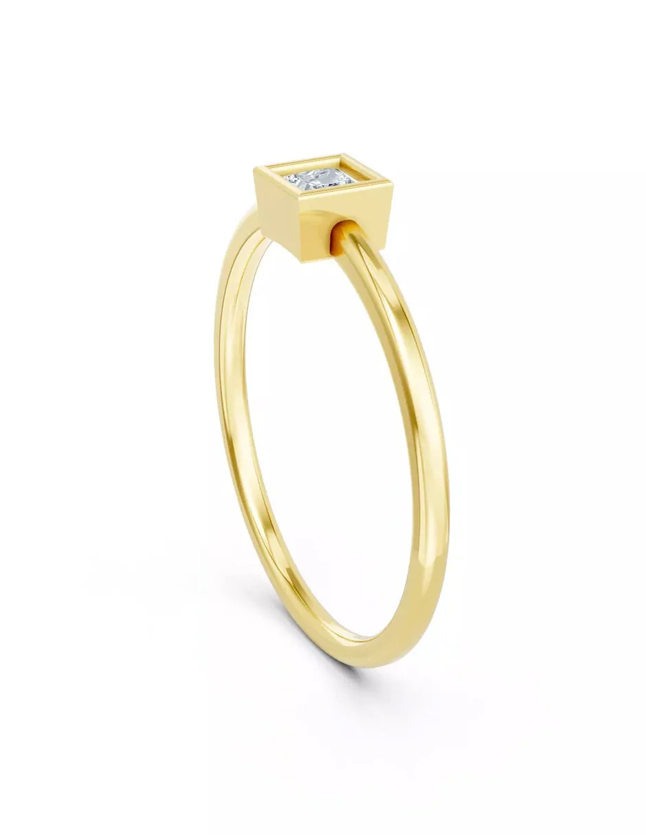 Anillo de Compromiso - solitario - AMORE579-PR-CZ - Image 8