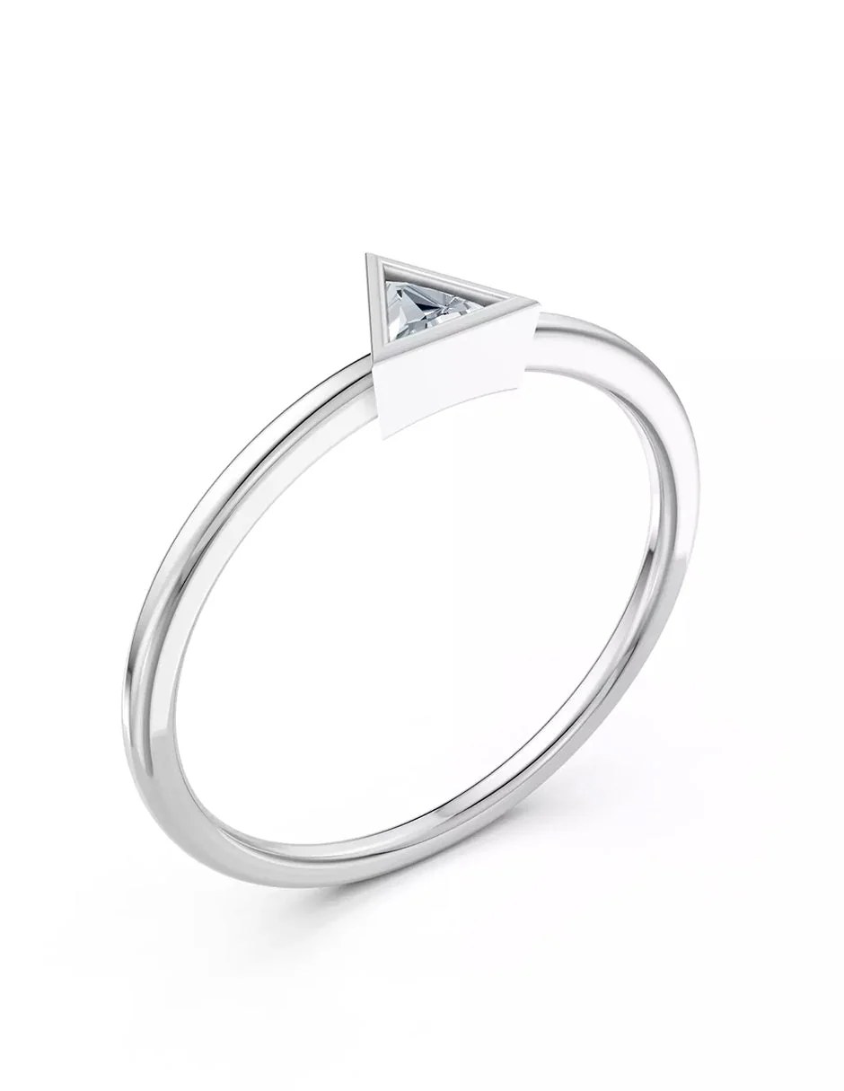 Anillo de Compromiso - solitario - AMORE579-TR-CZ - Image 3