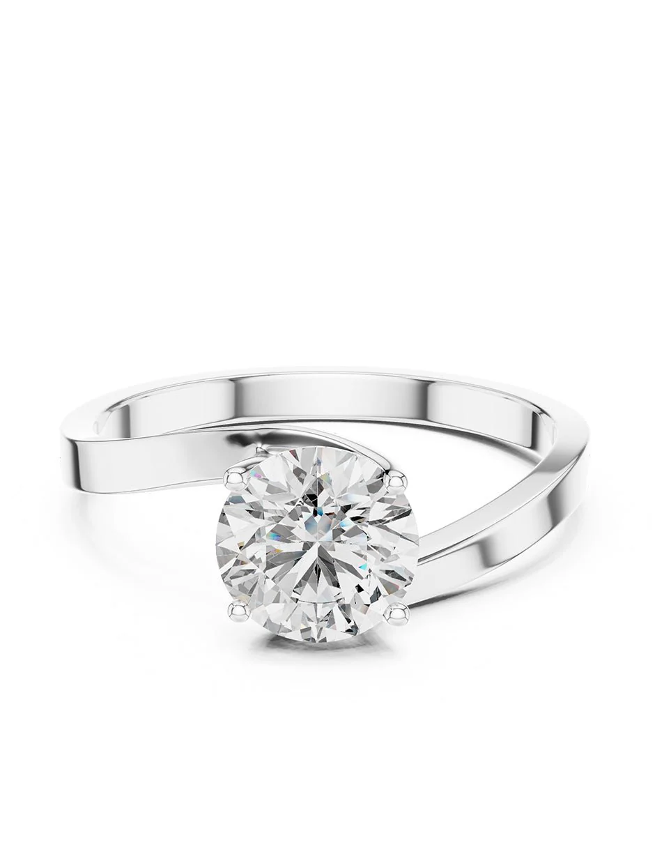 Anillo de compromiso - solitario - AMORE58-RD-LG