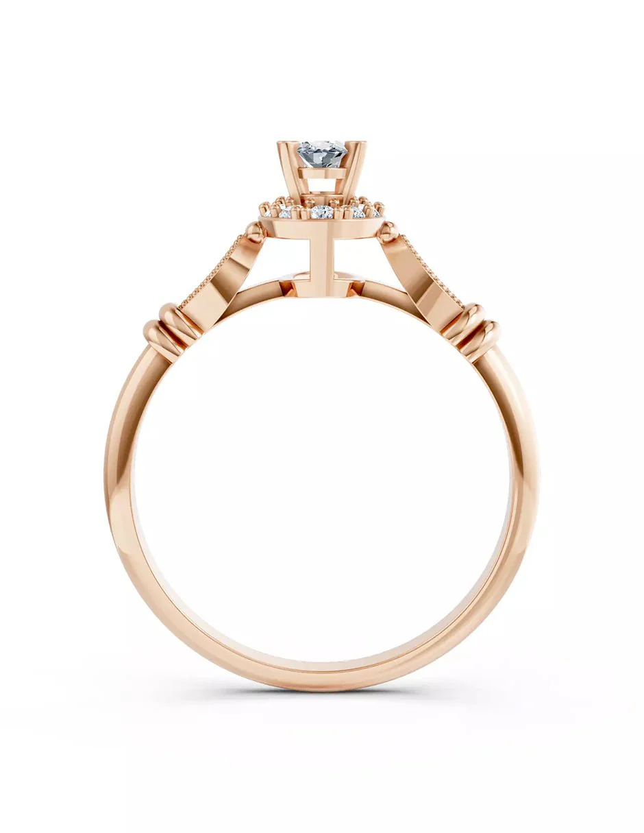 Anillo de Compromiso - halo - AMORE580-OV-CZ - Image 10