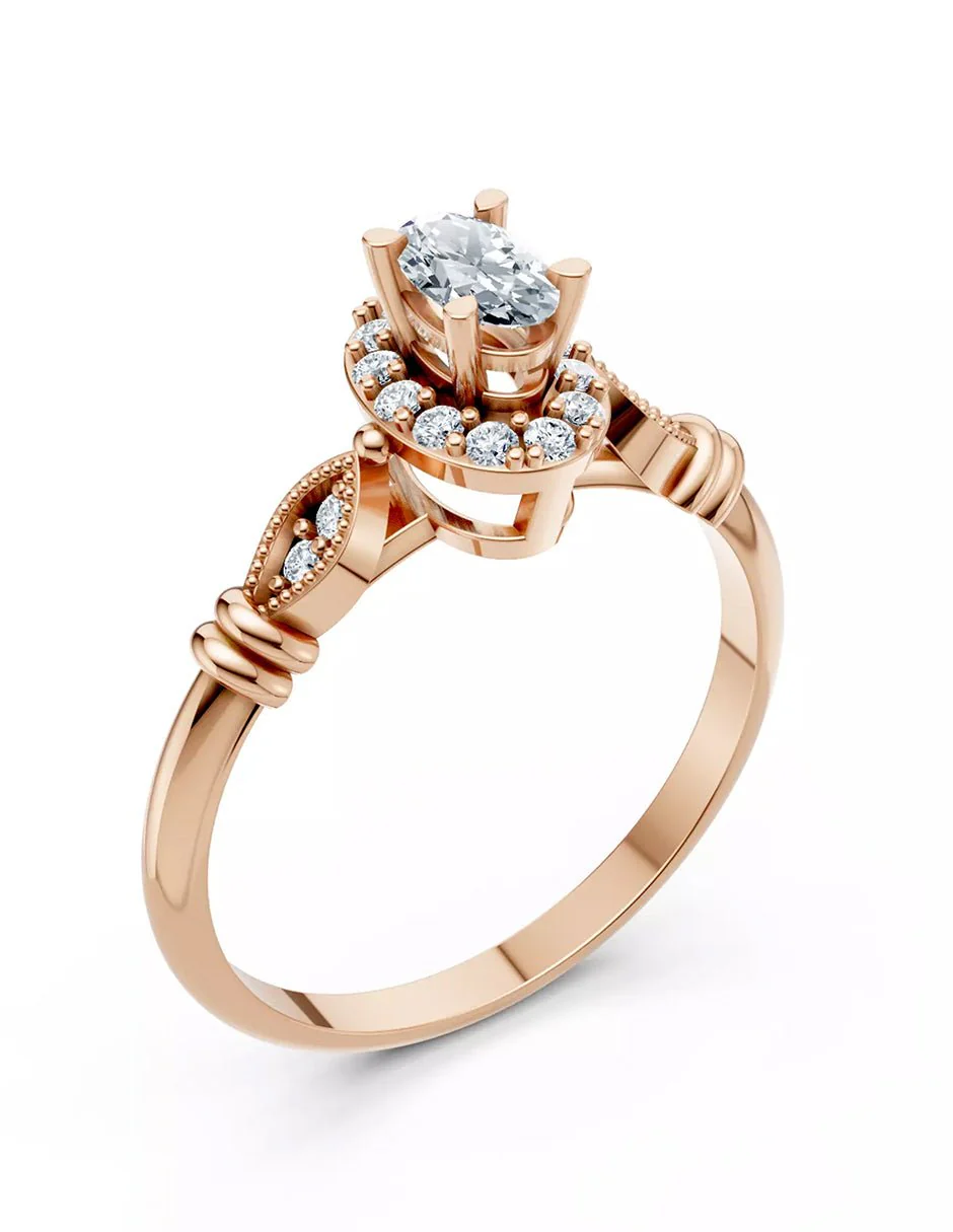 Anillo de Compromiso - halo - AMORE580-OV-CZ - Image 11
