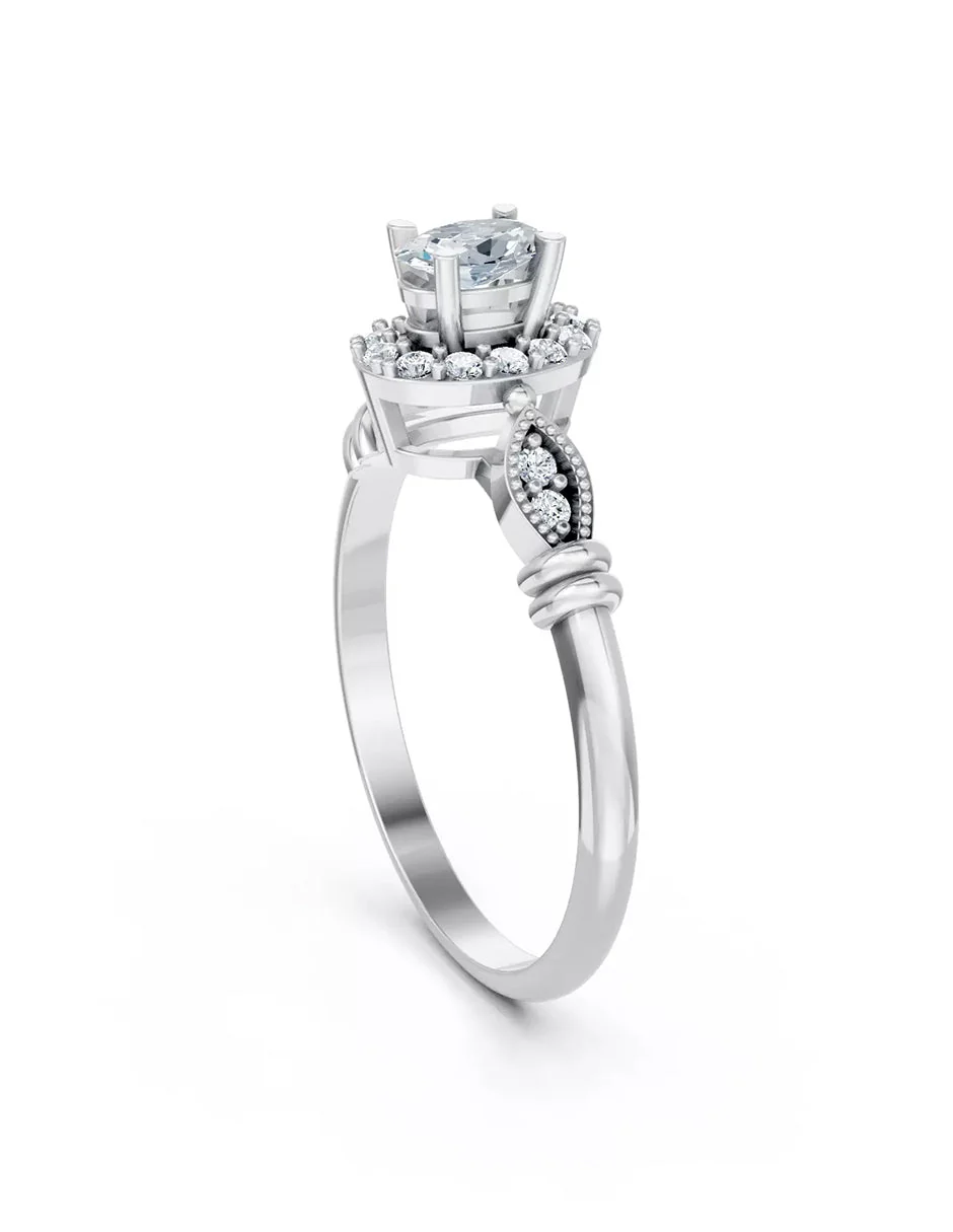 Anillo de Compromiso - halo - AMORE580-OV-CZ - Image 4