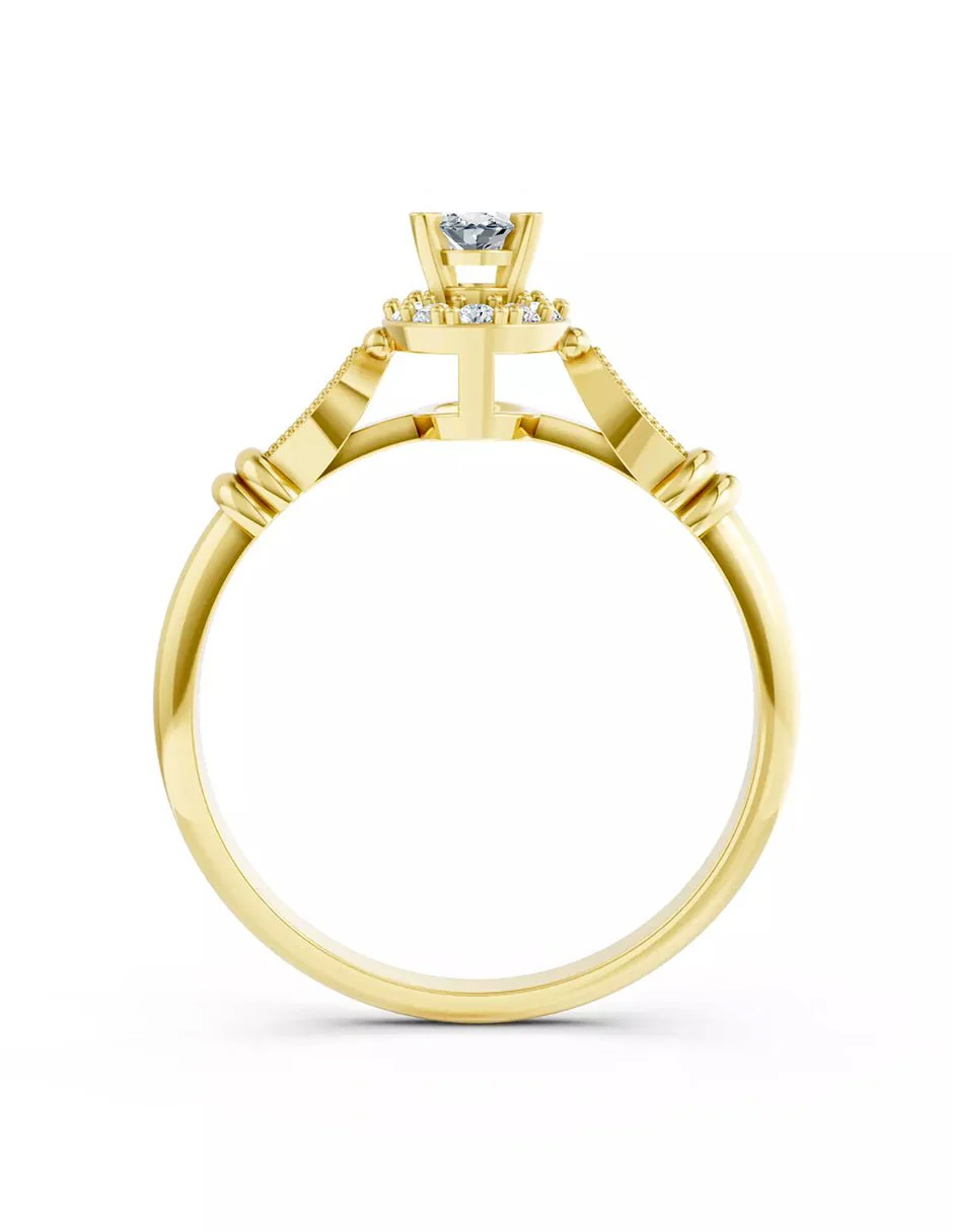 Anillo de Compromiso - halo - AMORE580-OV-CZ - Image 6