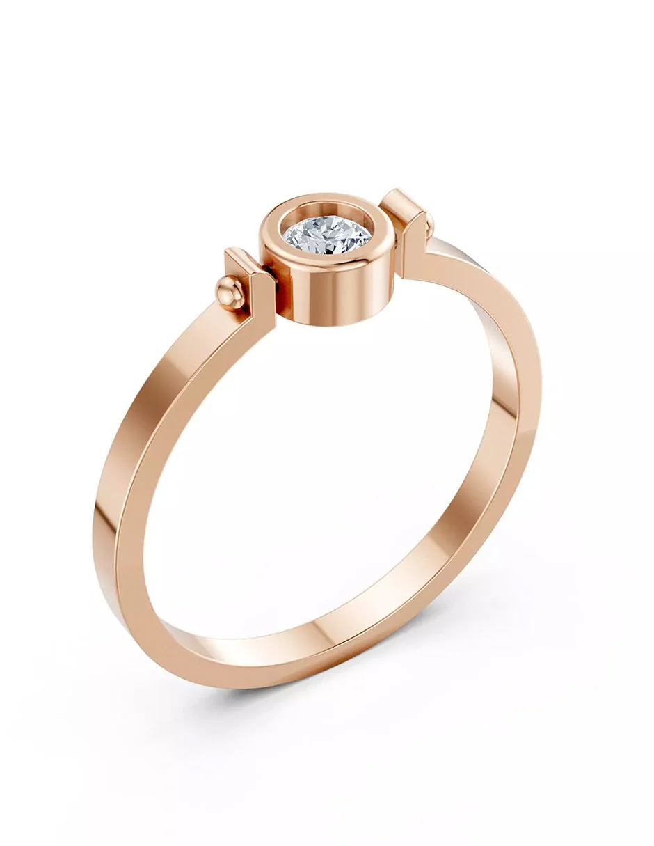 Anillo de Compromiso - solitario - AMORE581-RD-CZ - Image 11