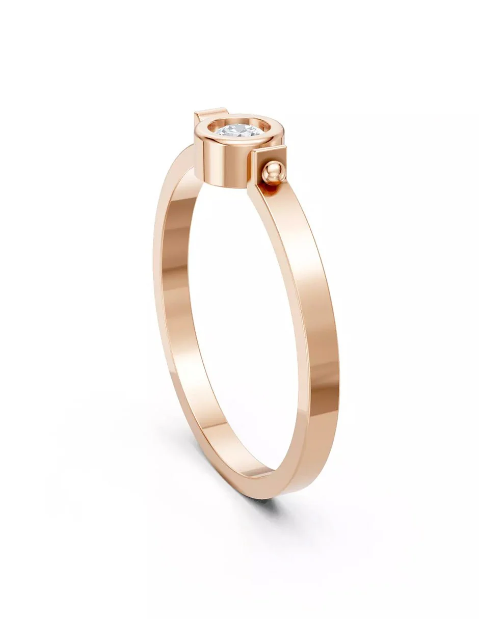 Anillo de Compromiso - solitario - AMORE581-RD-CZ - Image 12