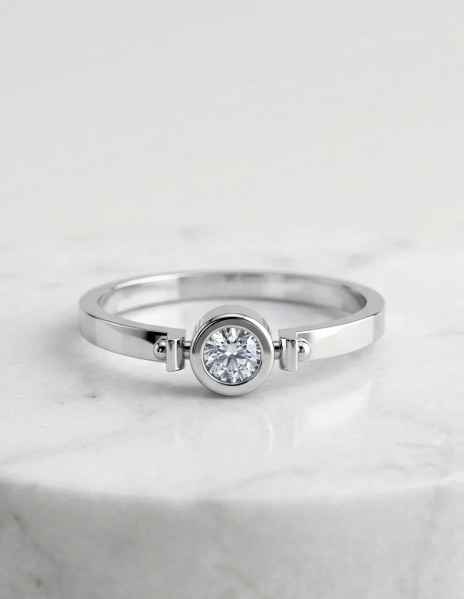 Anillo de Compromiso - solitario - AMORE581-RD-CZ - Image 13