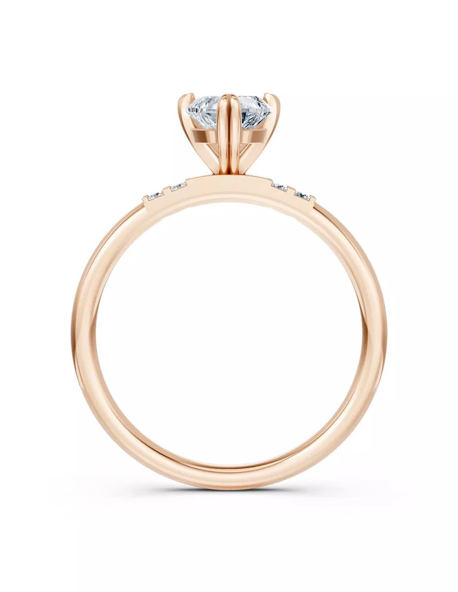Anillo de Compromiso - piedras laterales - AMORE582-HE-CZ - Image 10