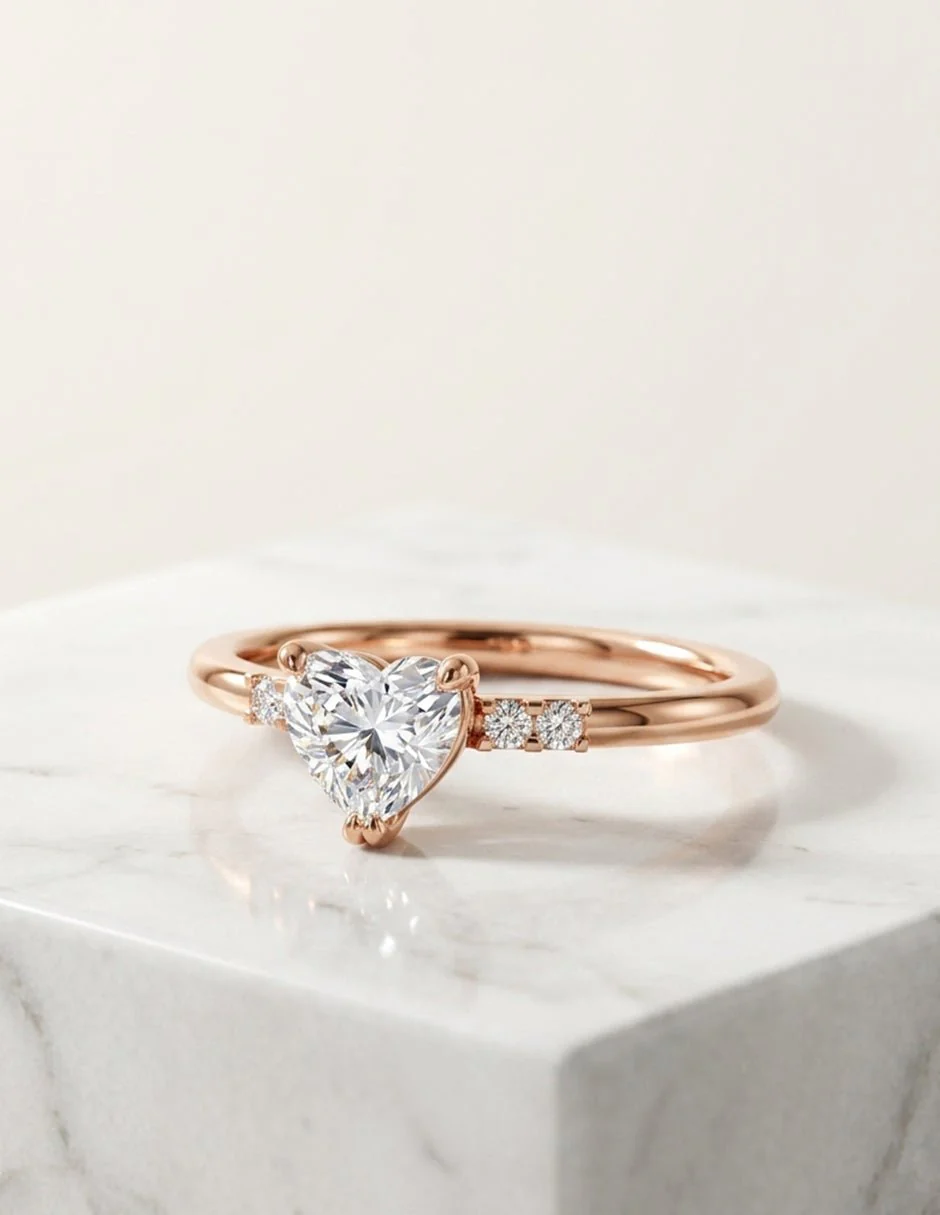Anillo de Compromiso - piedras laterales - AMORE582-HE-CZ - Image 16