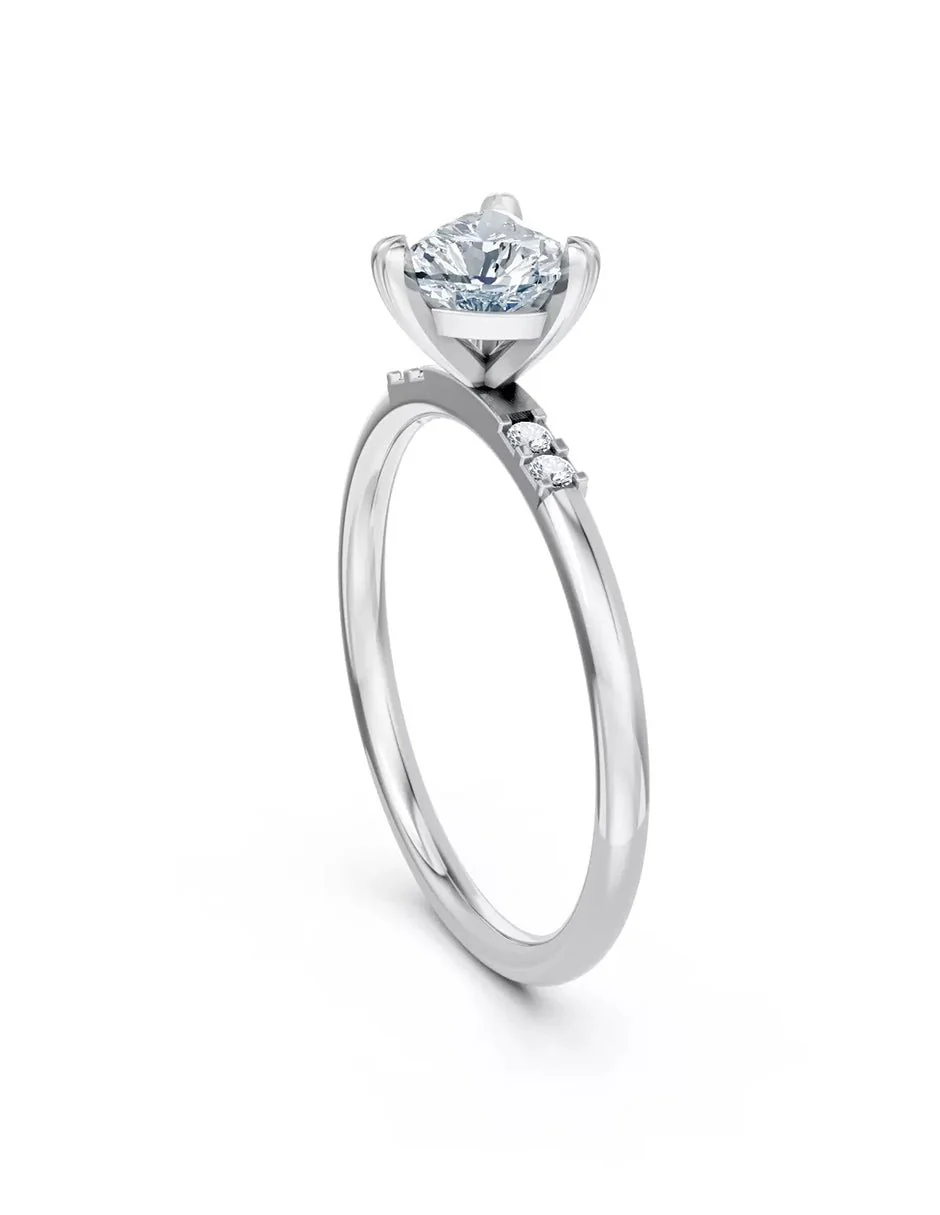 Anillo de Compromiso - piedras laterales - AMORE582-HE-CZ - Image 4