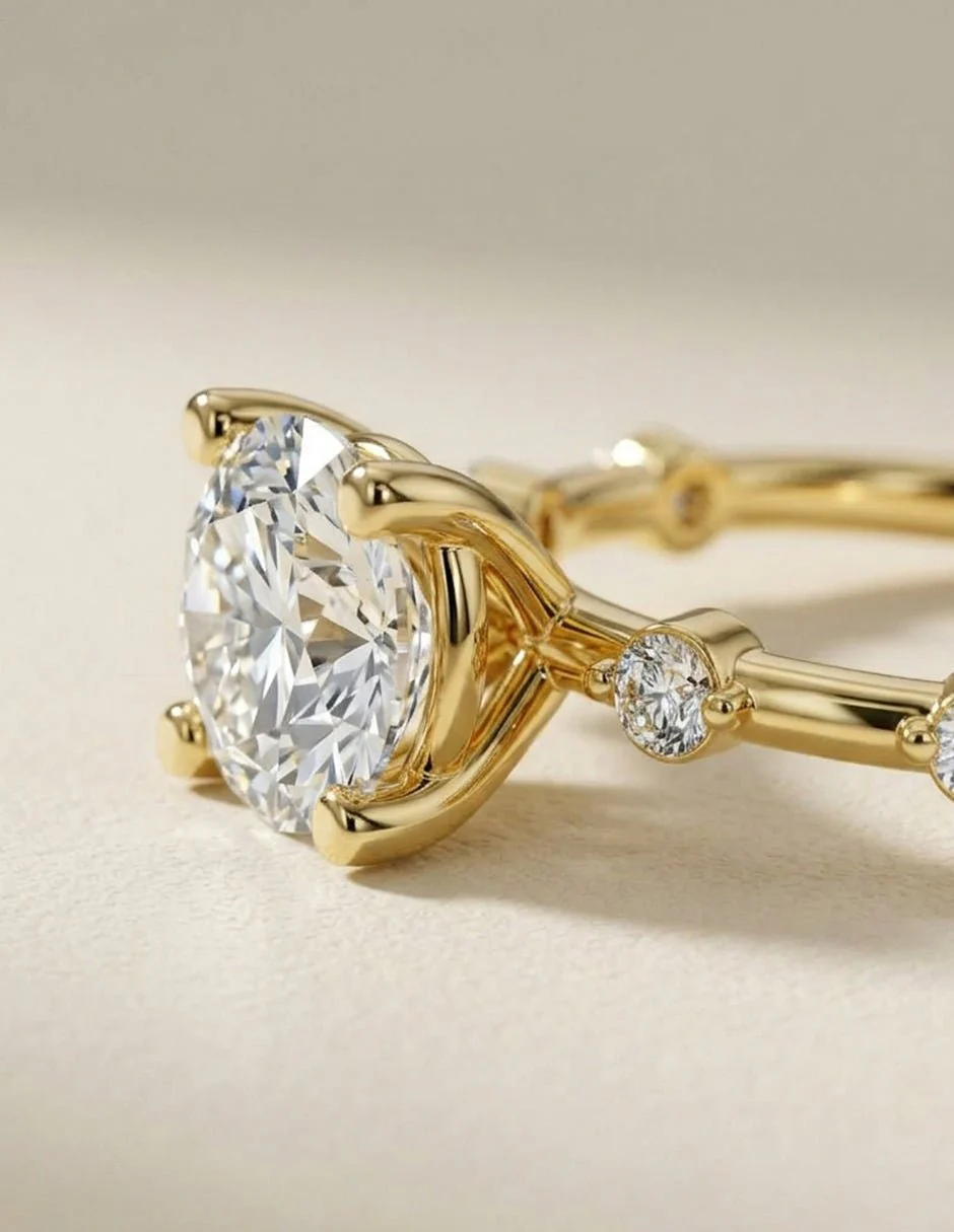 Anillo de Compromiso - piedras laterales - AMORE583-RD-CZ - Image 16
