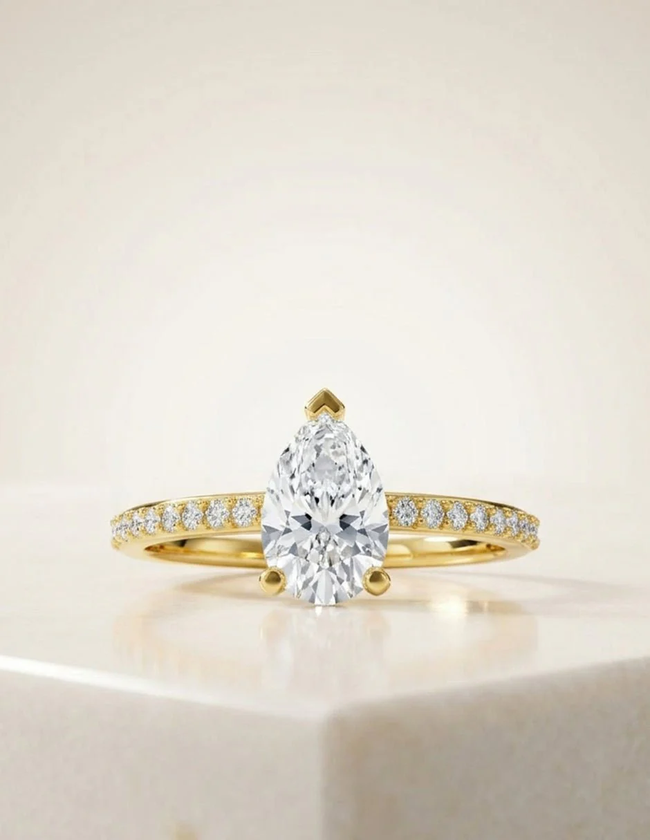 Anillo de Compromiso - pavé - AMORE584-PE-CZ - Image 15
