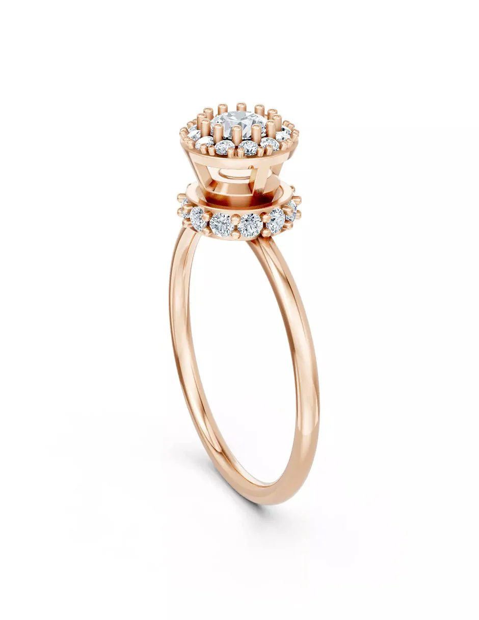 Anillo de Compromiso - halo - AMORE585-RD-CZ - Image 12