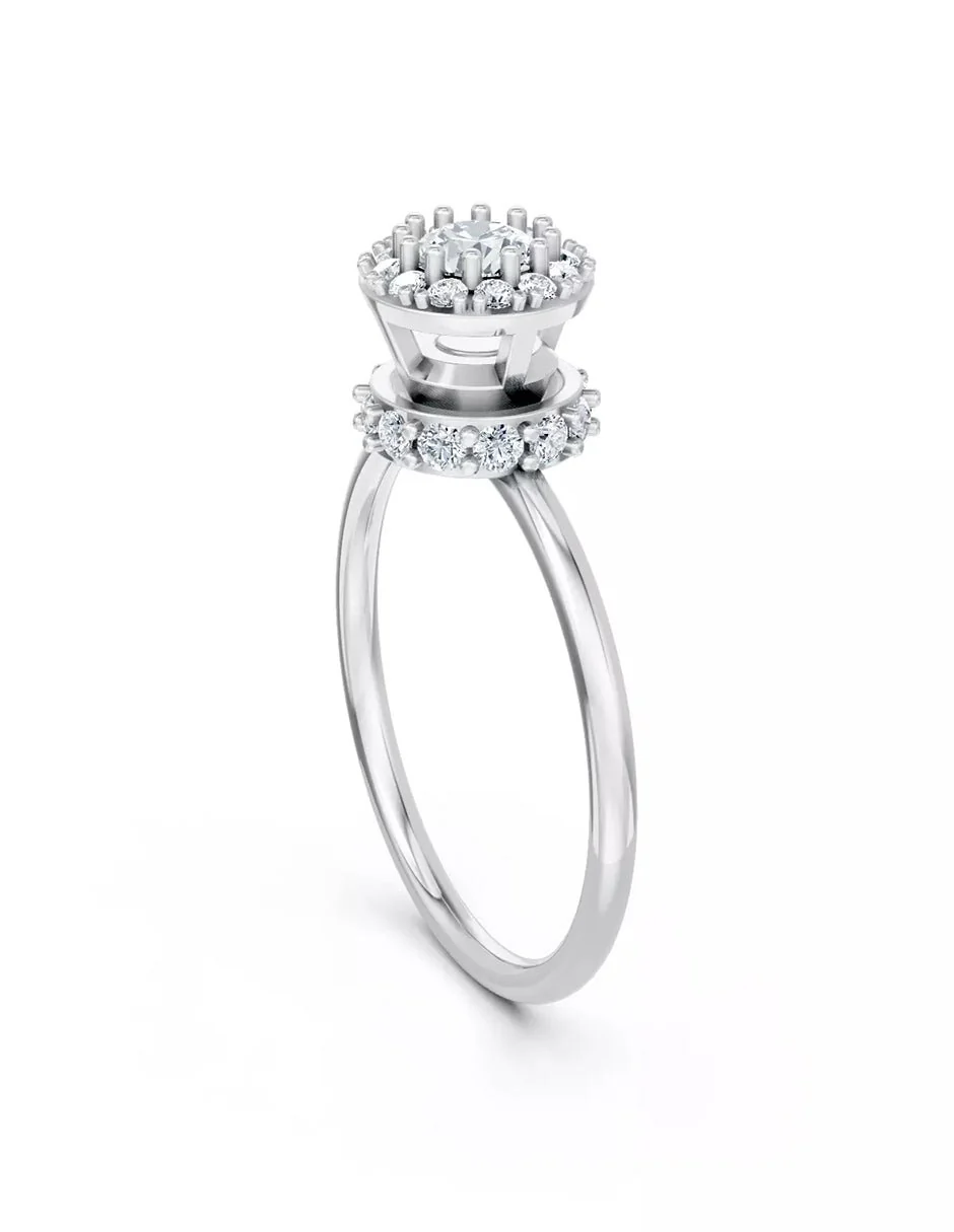 Anillo de Compromiso - halo - AMORE585-RD-CZ - Image 4