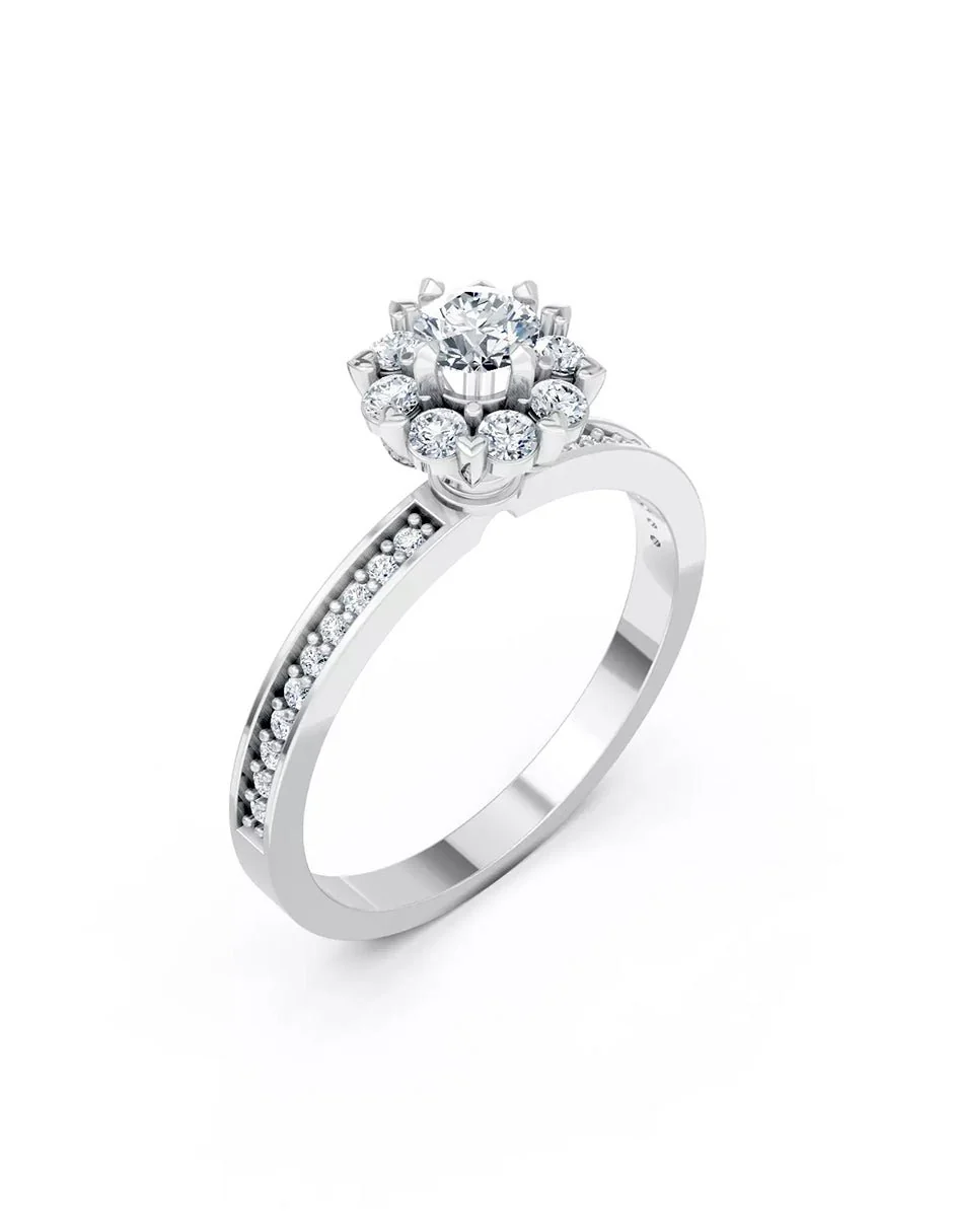 Anillo de Compromiso - halo - AMORE587-RD-CZ - Image 3