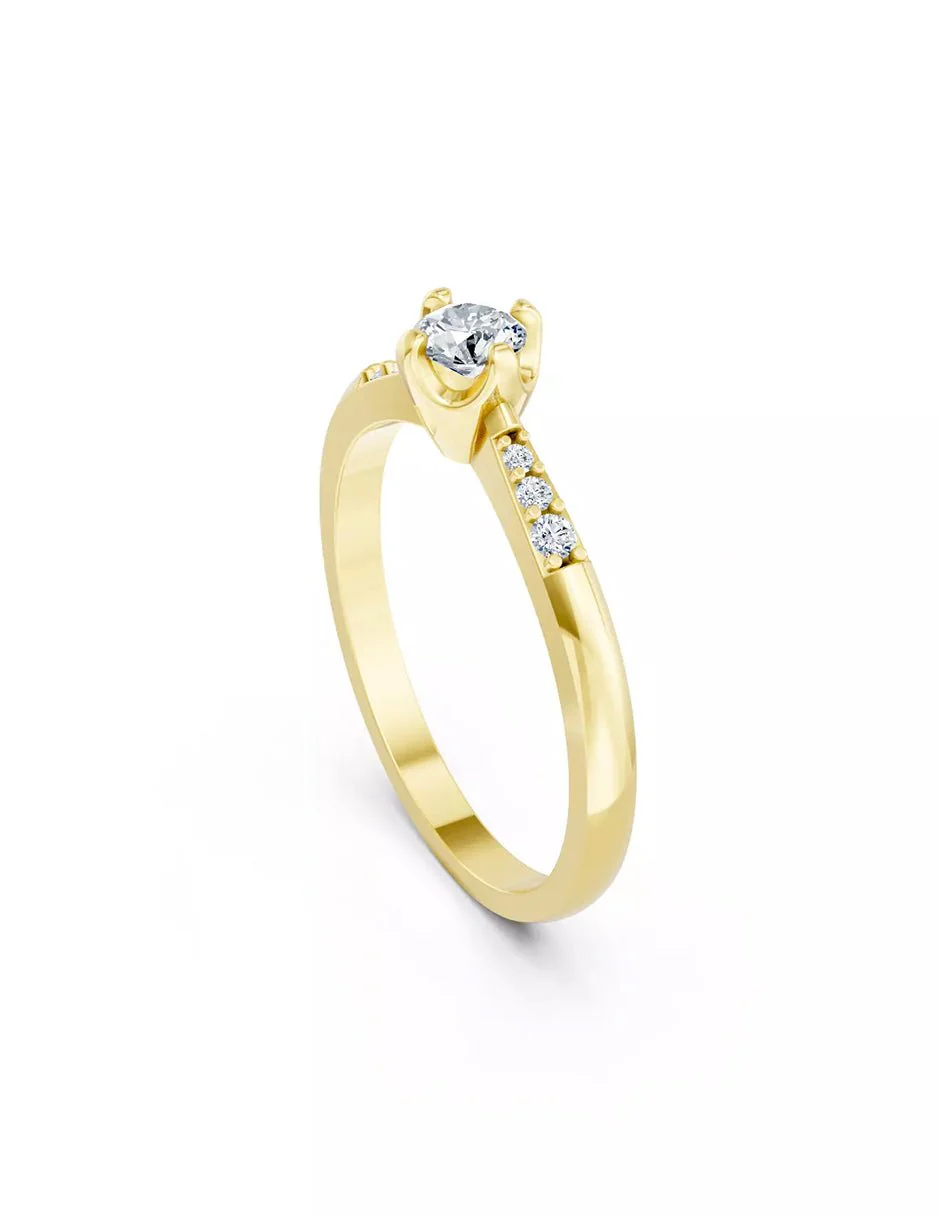 Anillo de Compromiso - piedras laterales - AMORE588-RD-CZ - Image 8