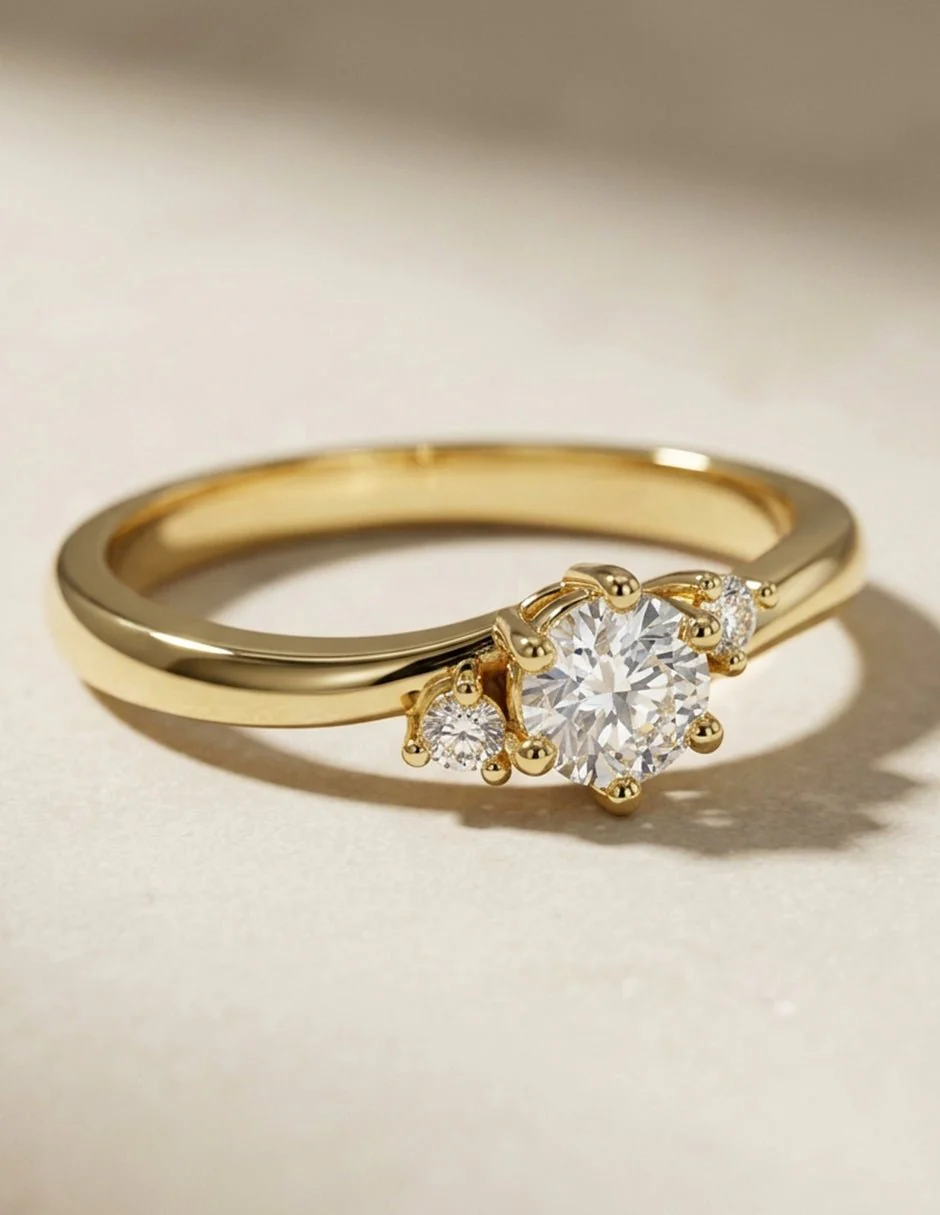 Anillo de Compromiso - piedras laterales - AMORE590-RD-CZ - Image 15