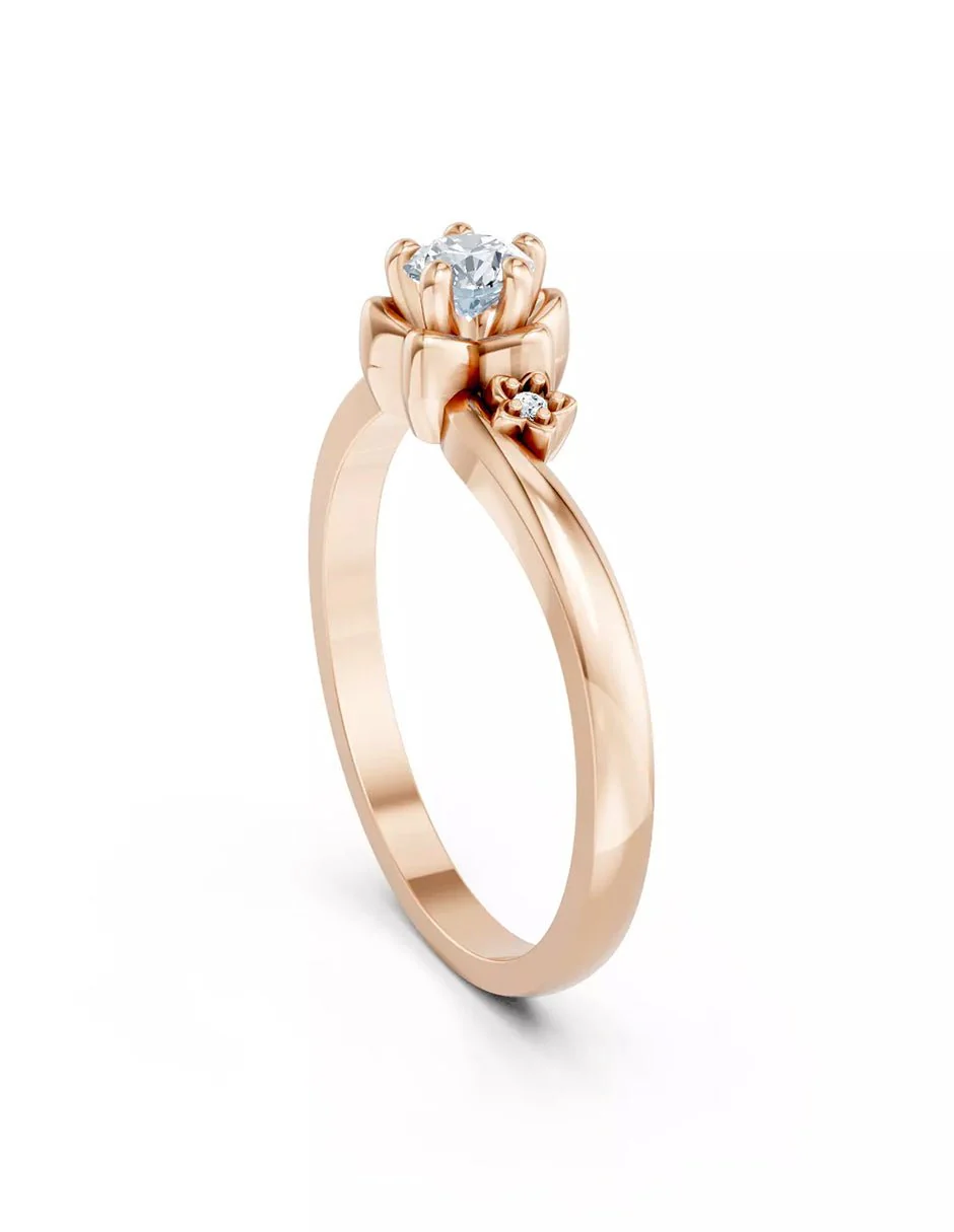 Anillo de Compromiso - piedras laterales - AMORE591-RD-CZ - Image 12