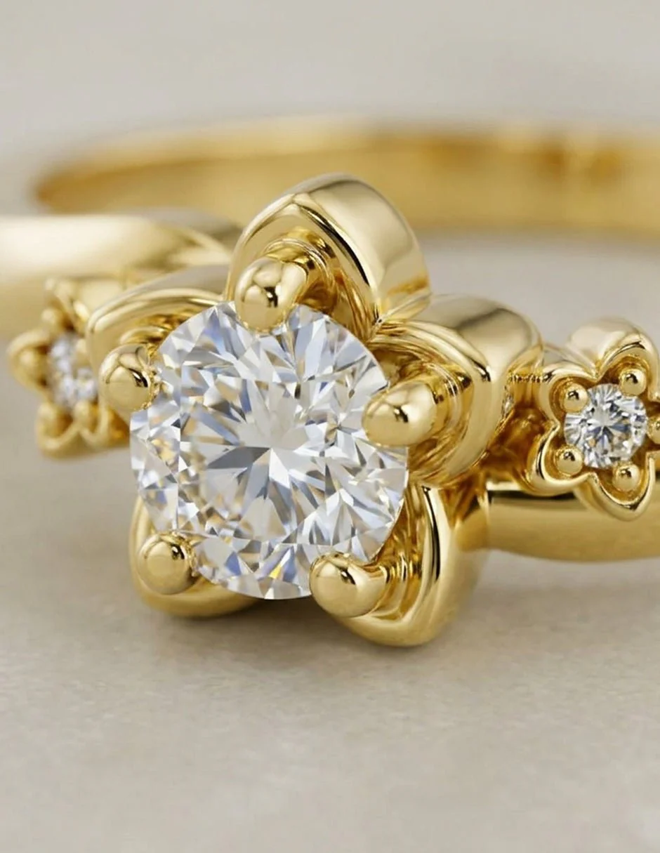 Anillo de Compromiso - piedras laterales - AMORE591-RD-CZ - Image 16