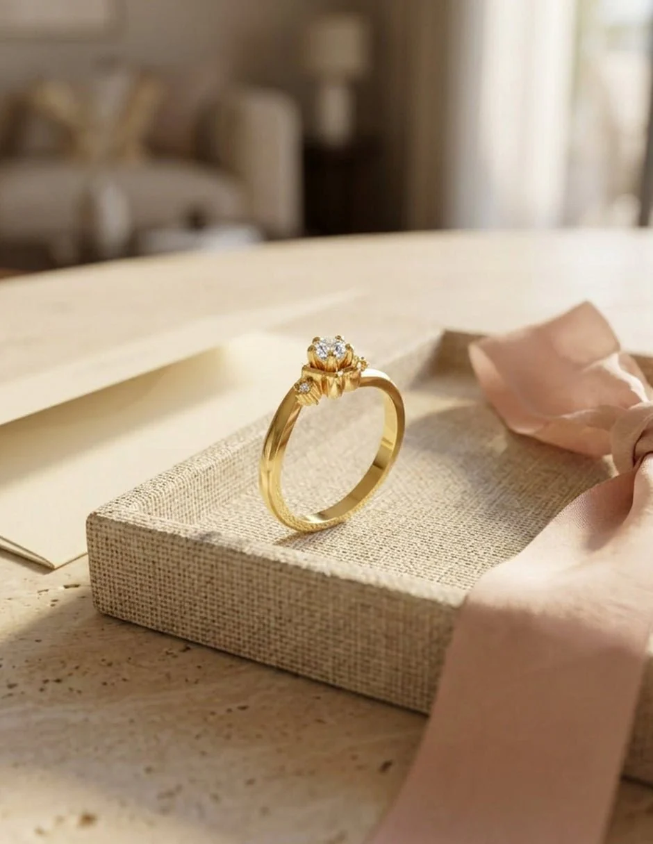 Anillo de Compromiso - piedras laterales - AMORE591-RD-CZ - Image 17