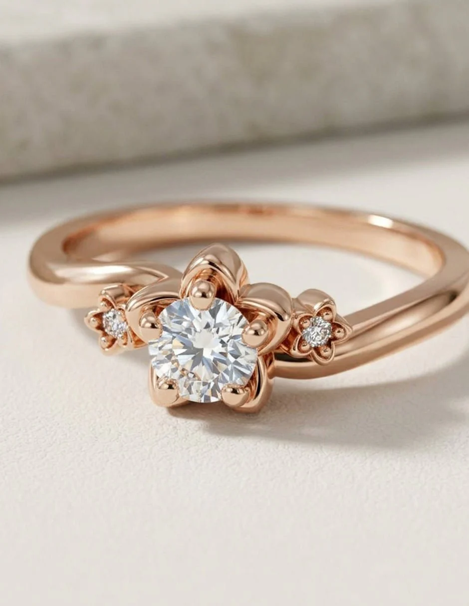 Anillo de Compromiso - piedras laterales - AMORE591-RD-CZ - Image 19