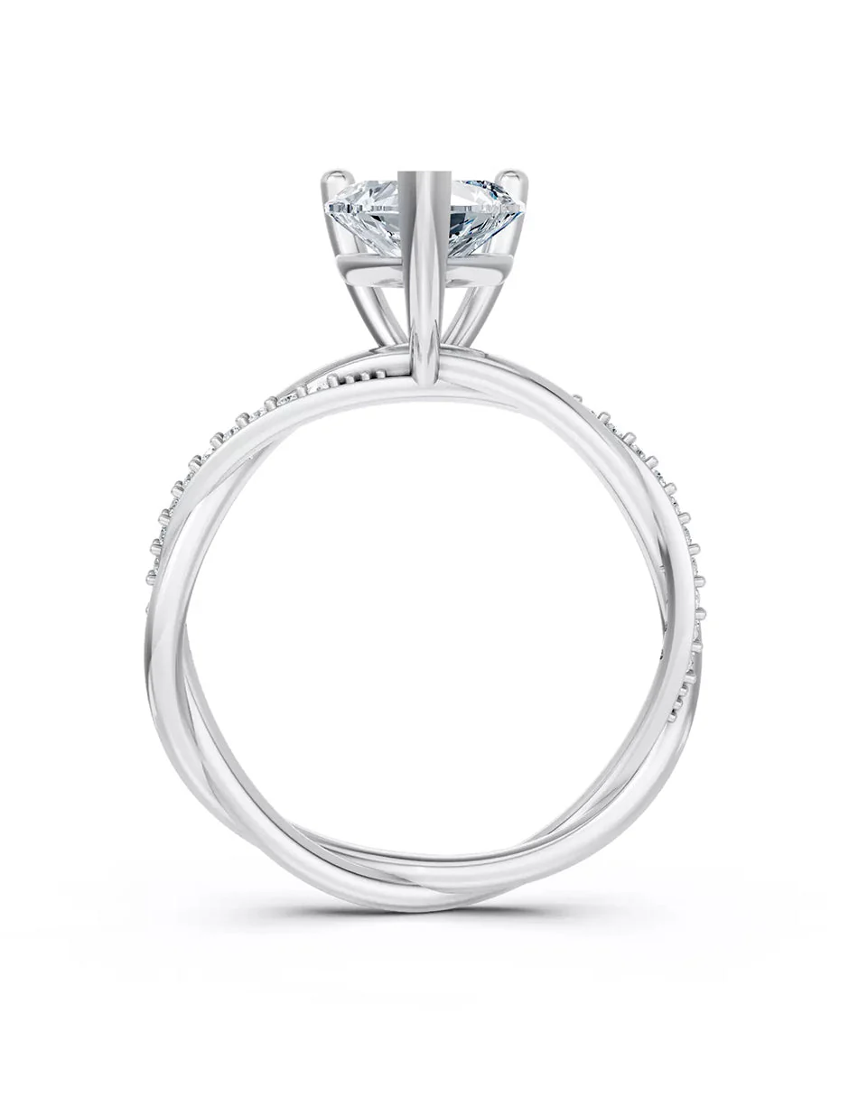 Anillo de Compromiso - pavé - AMORE595-HE-CZ - Image 2