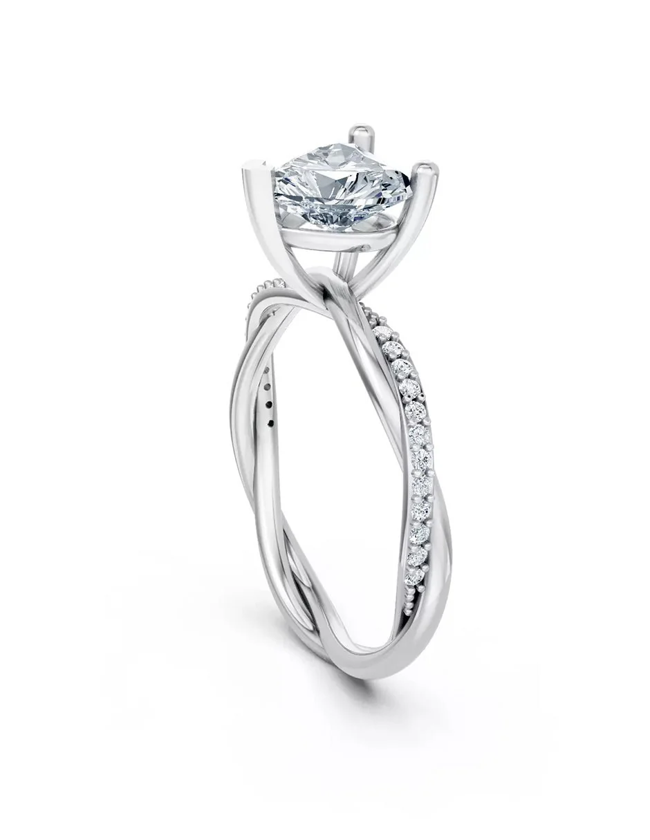 Anillo de Compromiso - pavé - AMORE595-HE-CZ - Image 4
