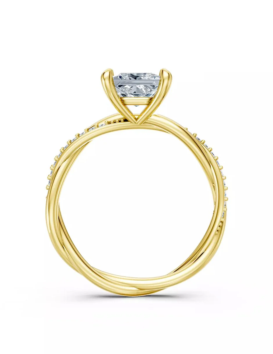 Anillo de Compromiso - pavé - AMORE595-PR-CZ - Image 6