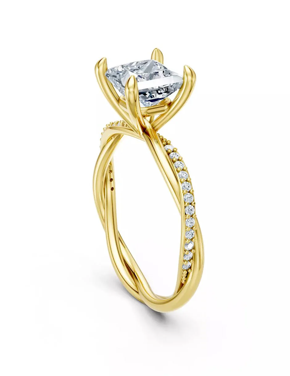 Anillo de Compromiso - pavé - AMORE595-PR-CZ - Image 8