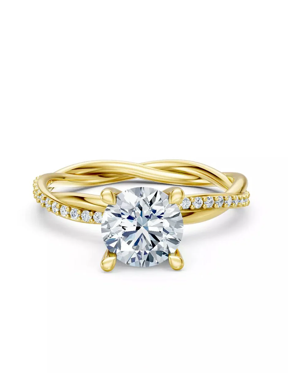 Anillo de Compromiso - pavé - AMORE595-RD-CZ - Image 5