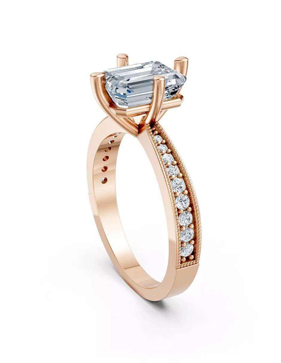 Anillo de Compromiso - pavé - AMORE596-EM-CZ - Image 12
