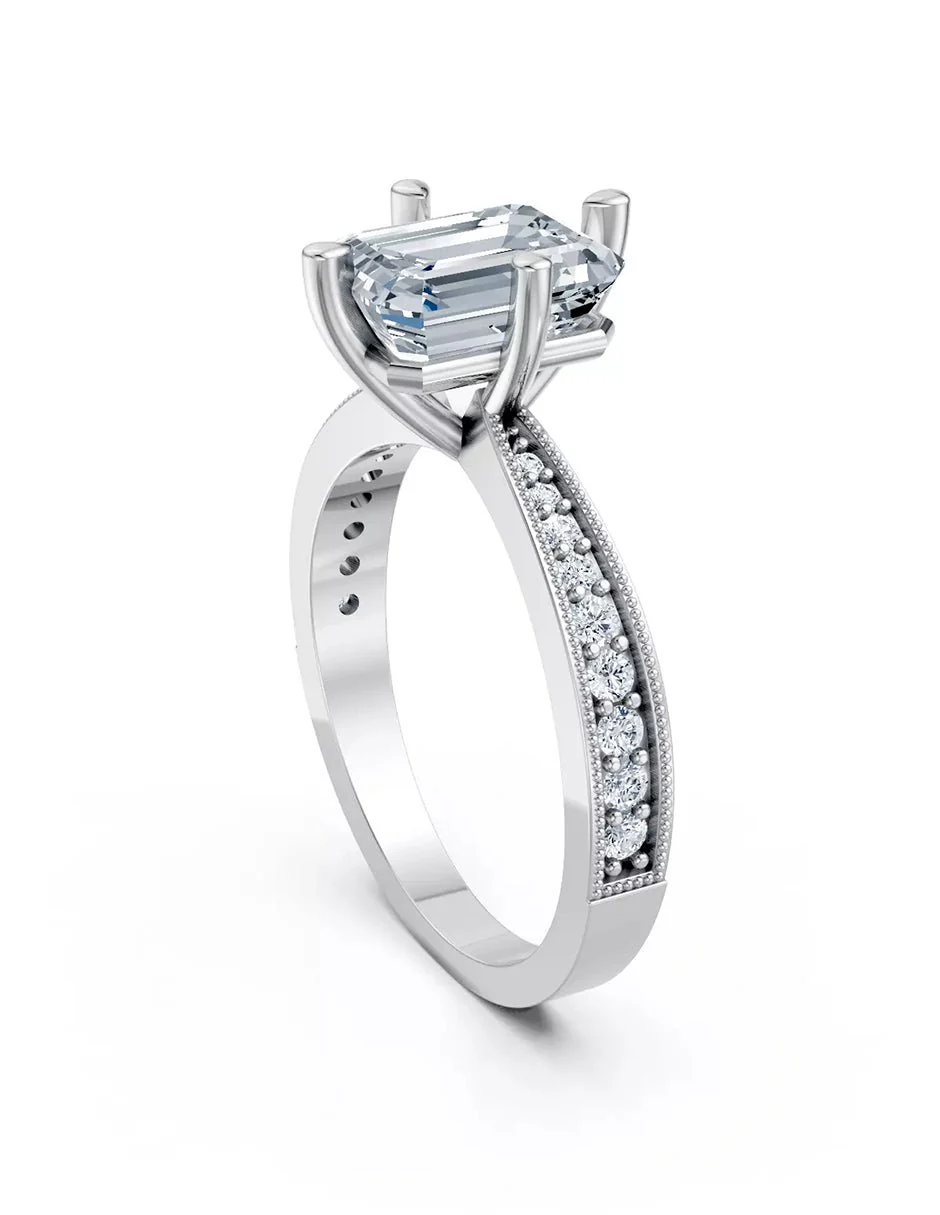 Anillo de Compromiso - pavé - AMORE596-EM-CZ - Image 4