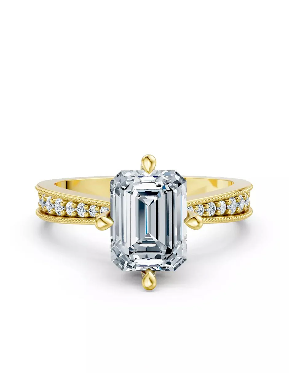 Anillo de Compromiso - pavé - AMORE596-EM-CZ - Image 5