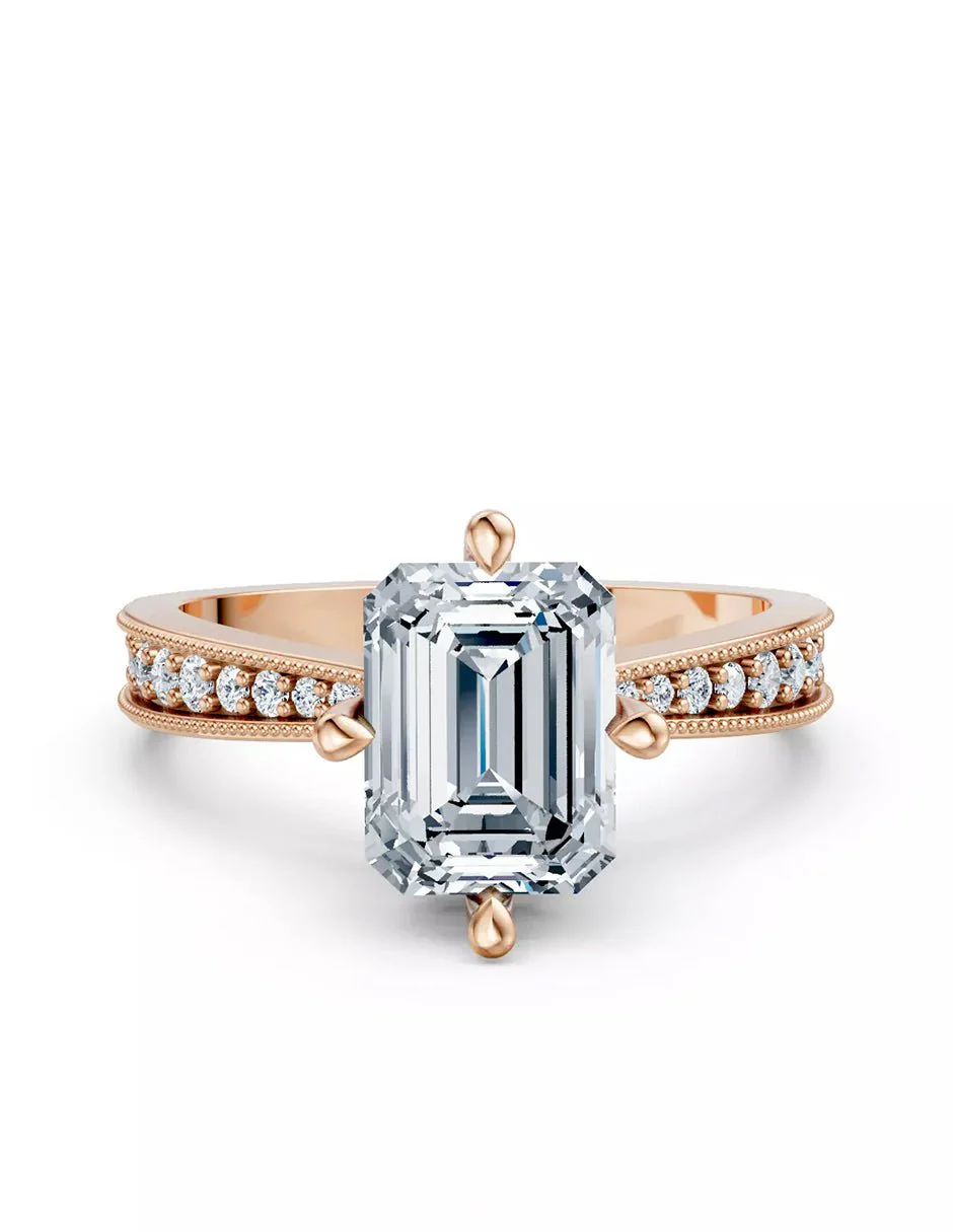 Anillo de Compromiso - pavé - AMORE596-EM-CZ - Image 9