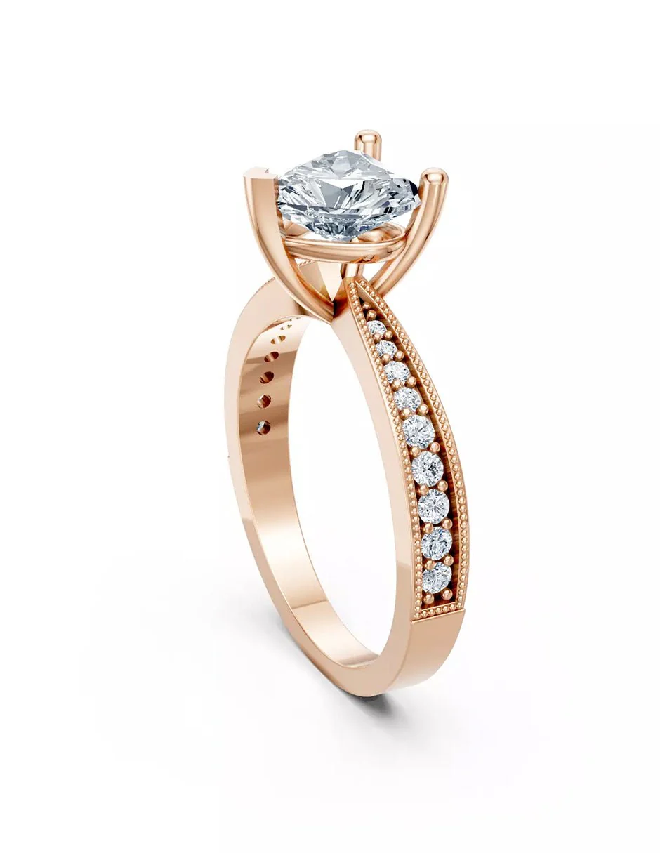 Anillo de Compromiso - pavé - AMORE596-HE-CZ - Image 12