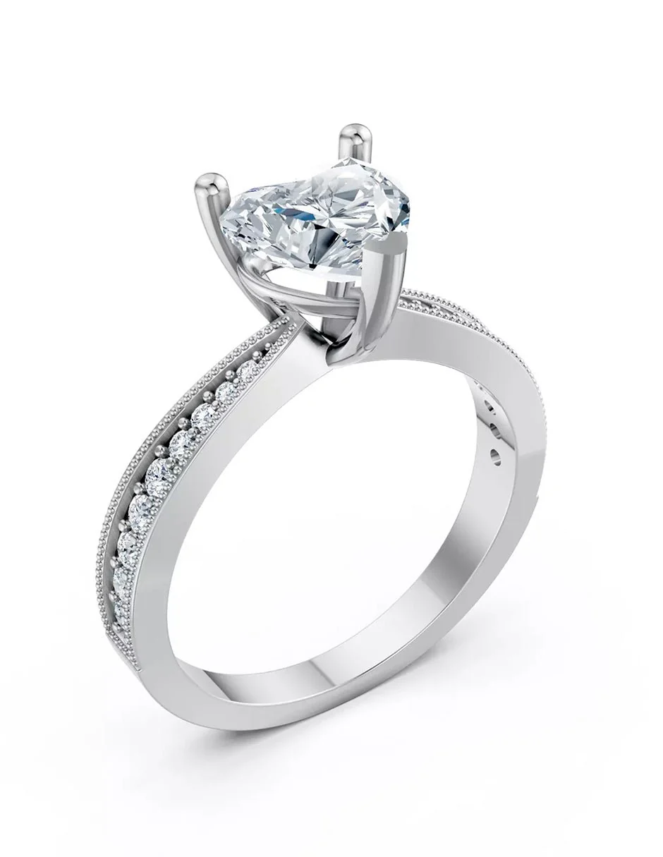 Anillo de Compromiso - pavé - AMORE596-HE-CZ - Image 3