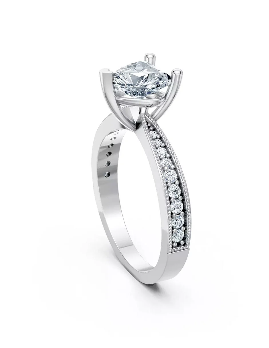 Anillo de Compromiso - pavé - AMORE596-HE-CZ - Image 4