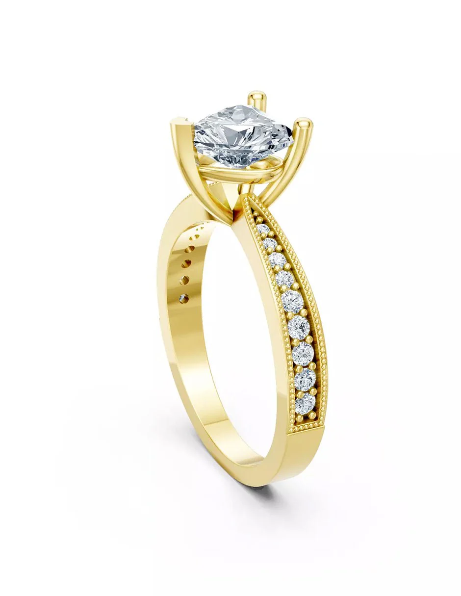 Anillo de Compromiso - pavé - AMORE596-HE-CZ - Image 8