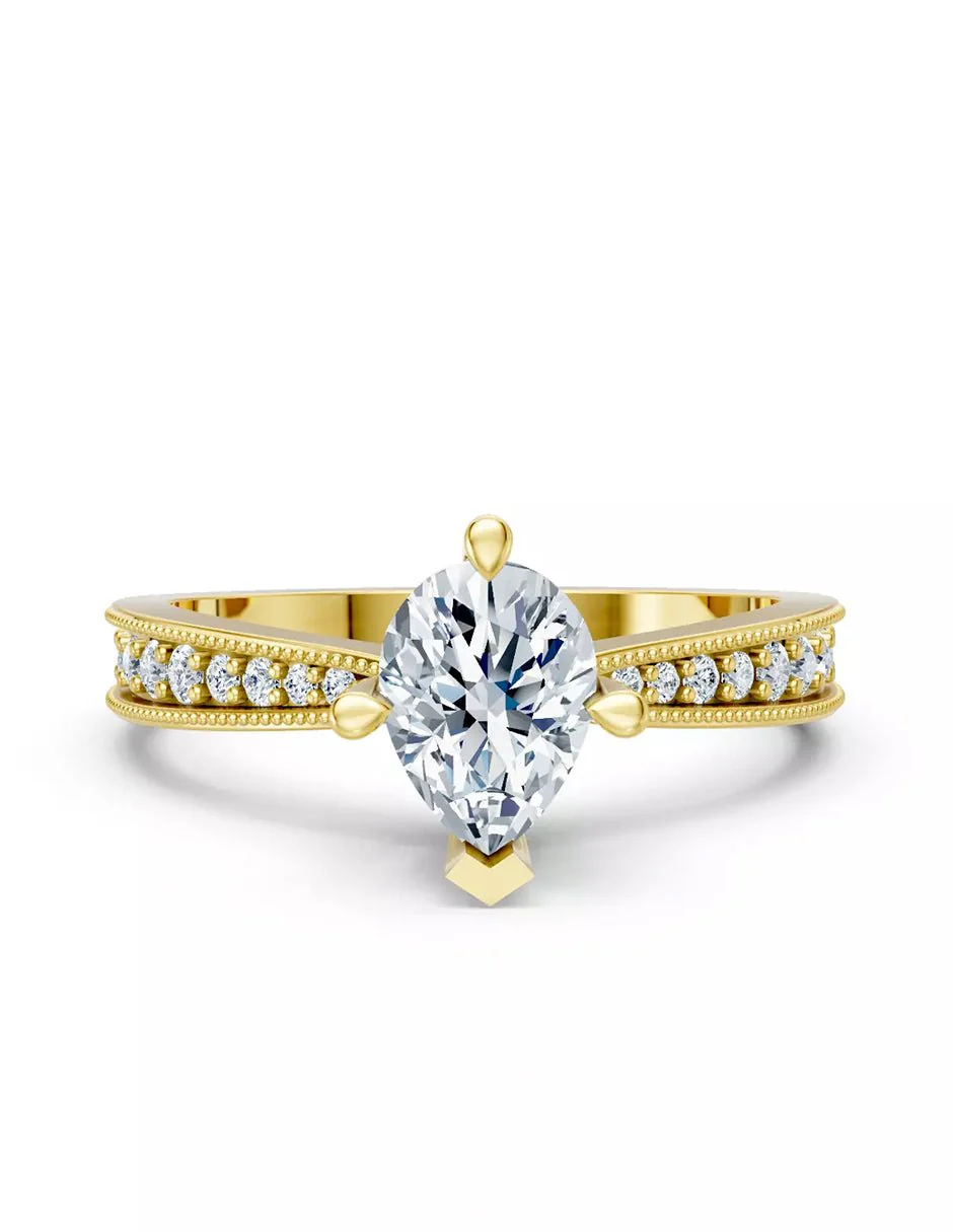 Anillo de Compromiso - pavé - AMORE596-PE-CZ - Image 5