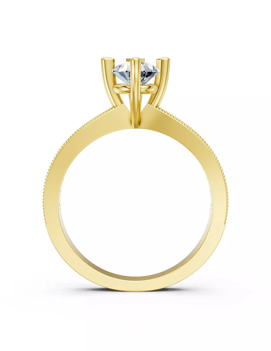 Anillo de Compromiso - pavé - AMORE596-PE-CZ - Image 6