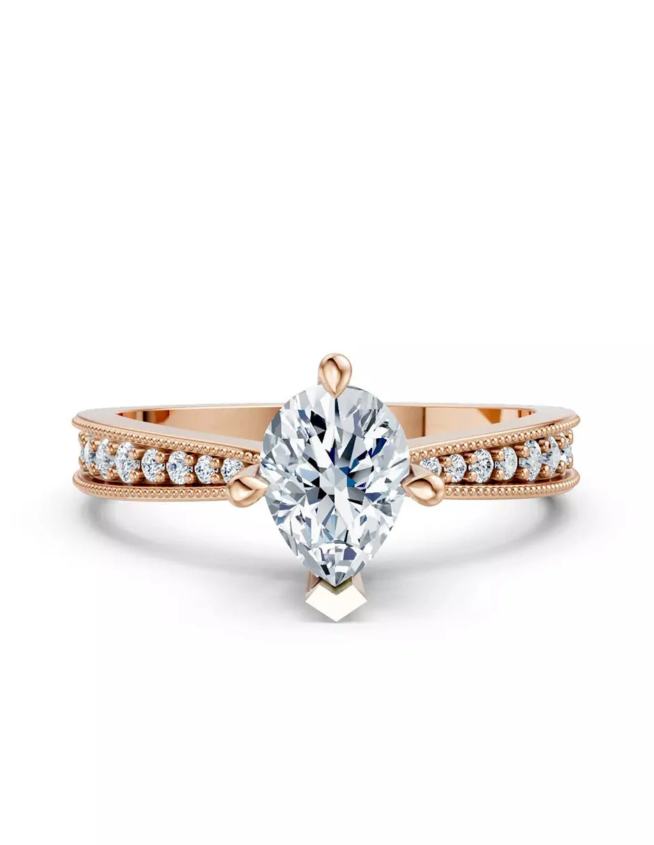 Anillo de Compromiso - pavé - AMORE596-PE-CZ - Image 9