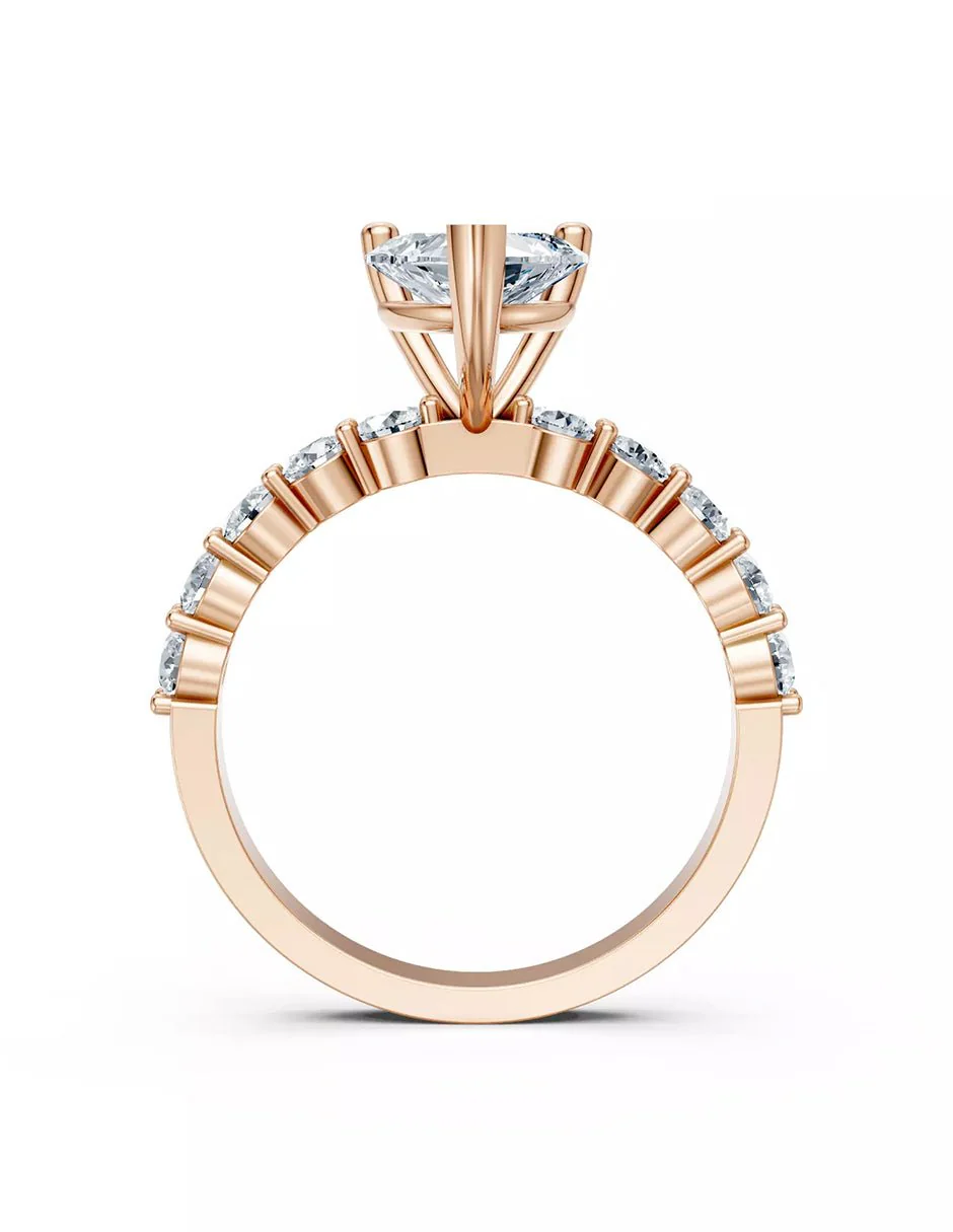 Anillo de Compromiso - piedras laterales - AMORE597-HE-CZ - Image 10