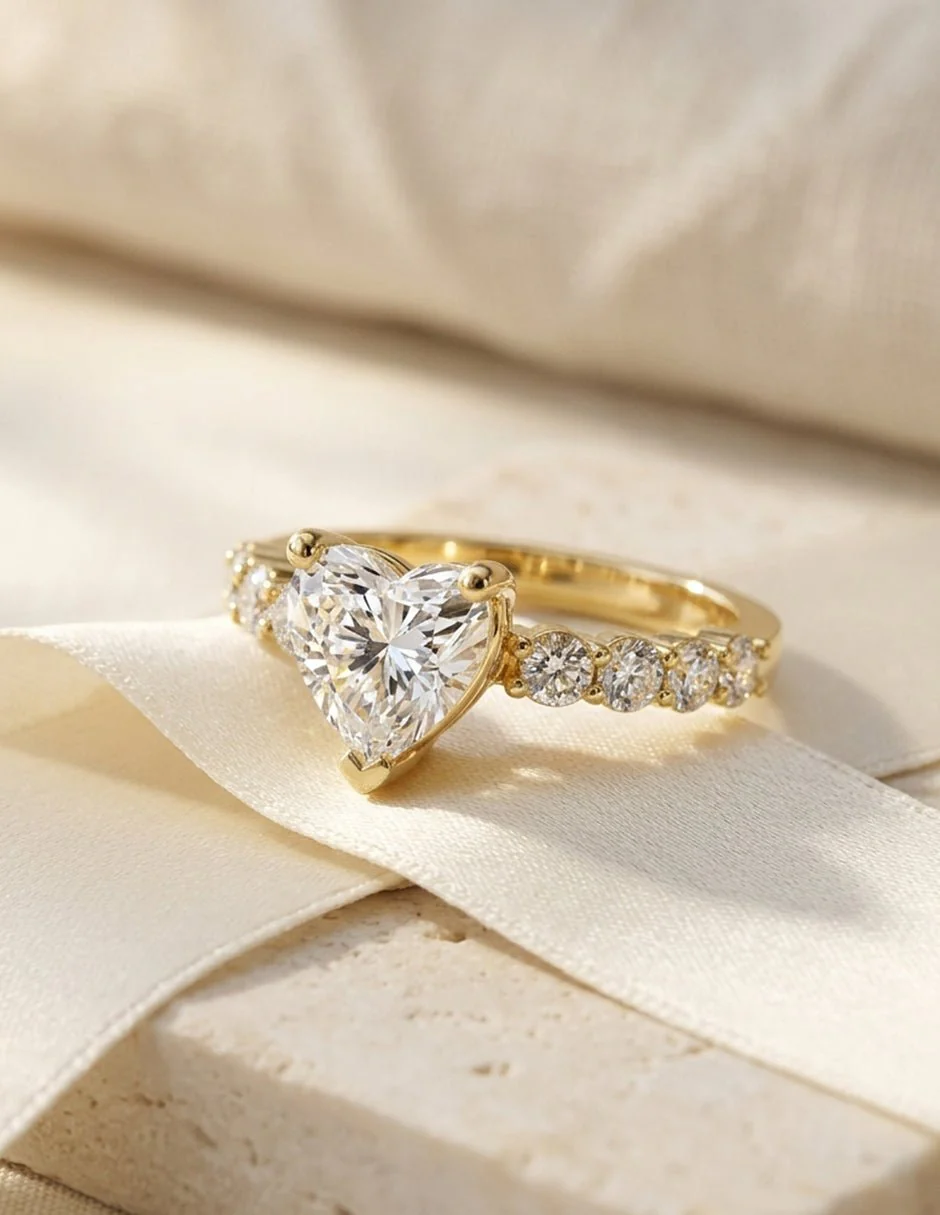 Anillo de Compromiso - piedras laterales - AMORE597-HE-CZ - Image 16