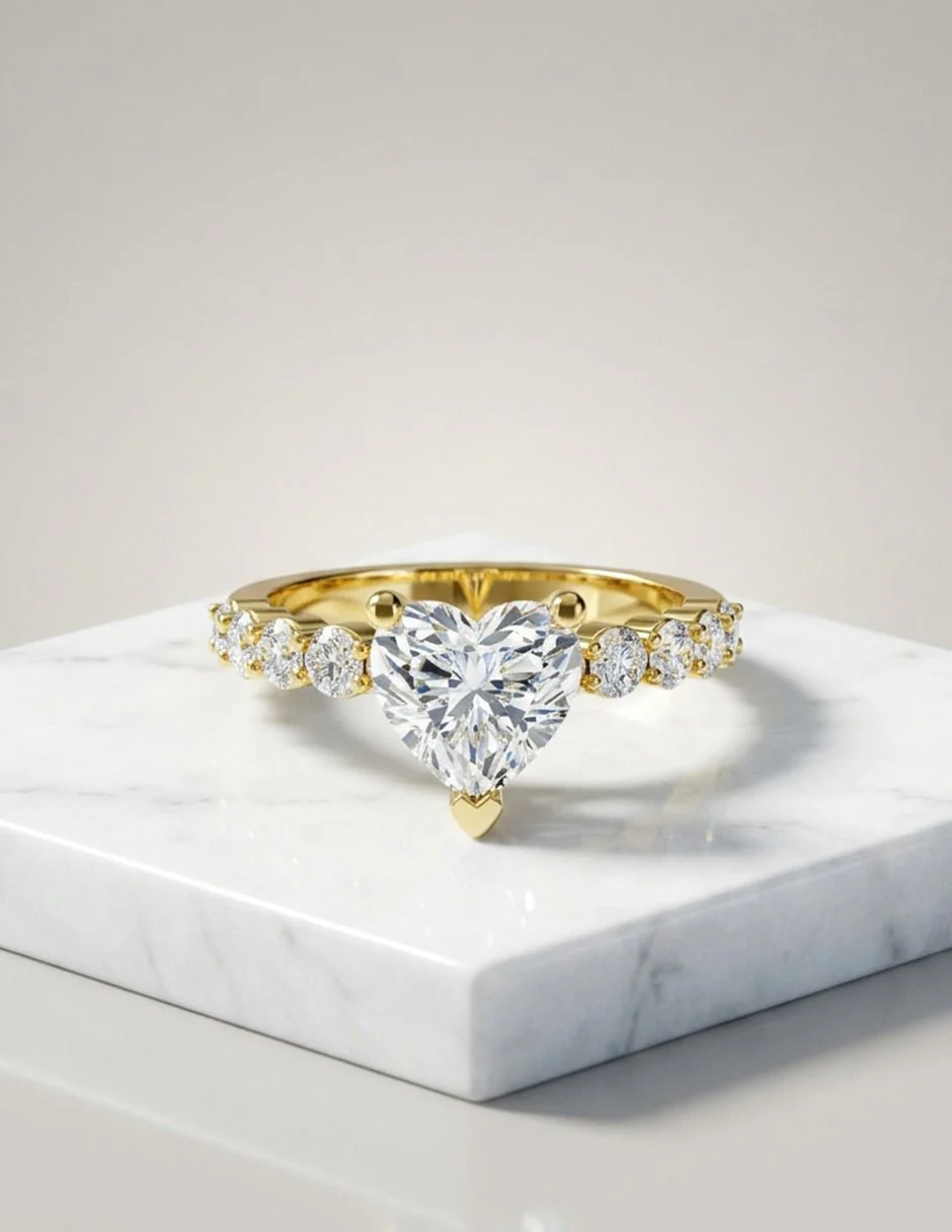 Anillo de Compromiso - piedras laterales - AMORE597-HE-CZ - Image 18