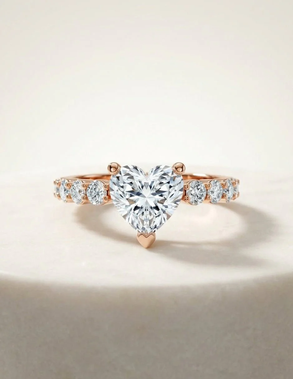 Anillo de Compromiso - piedras laterales - AMORE597-HE-CZ - Image 19
