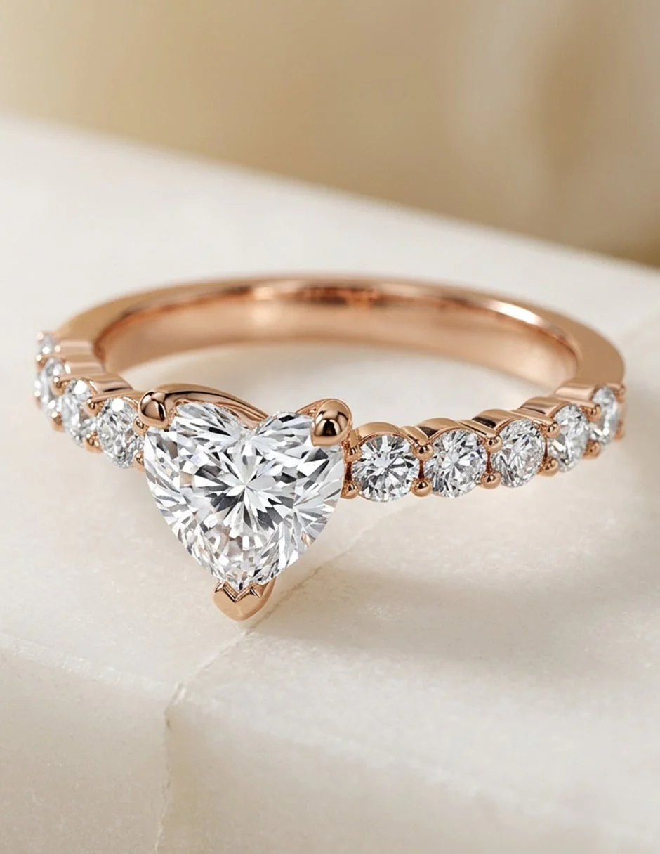 Anillo de Compromiso - piedras laterales - AMORE597-HE-CZ - Image 20