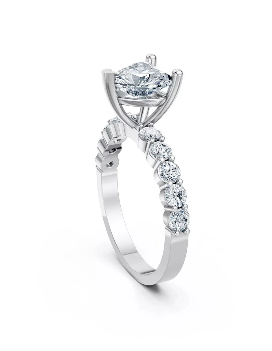 Anillo de Compromiso - piedras laterales - AMORE597-HE-CZ - Image 4
