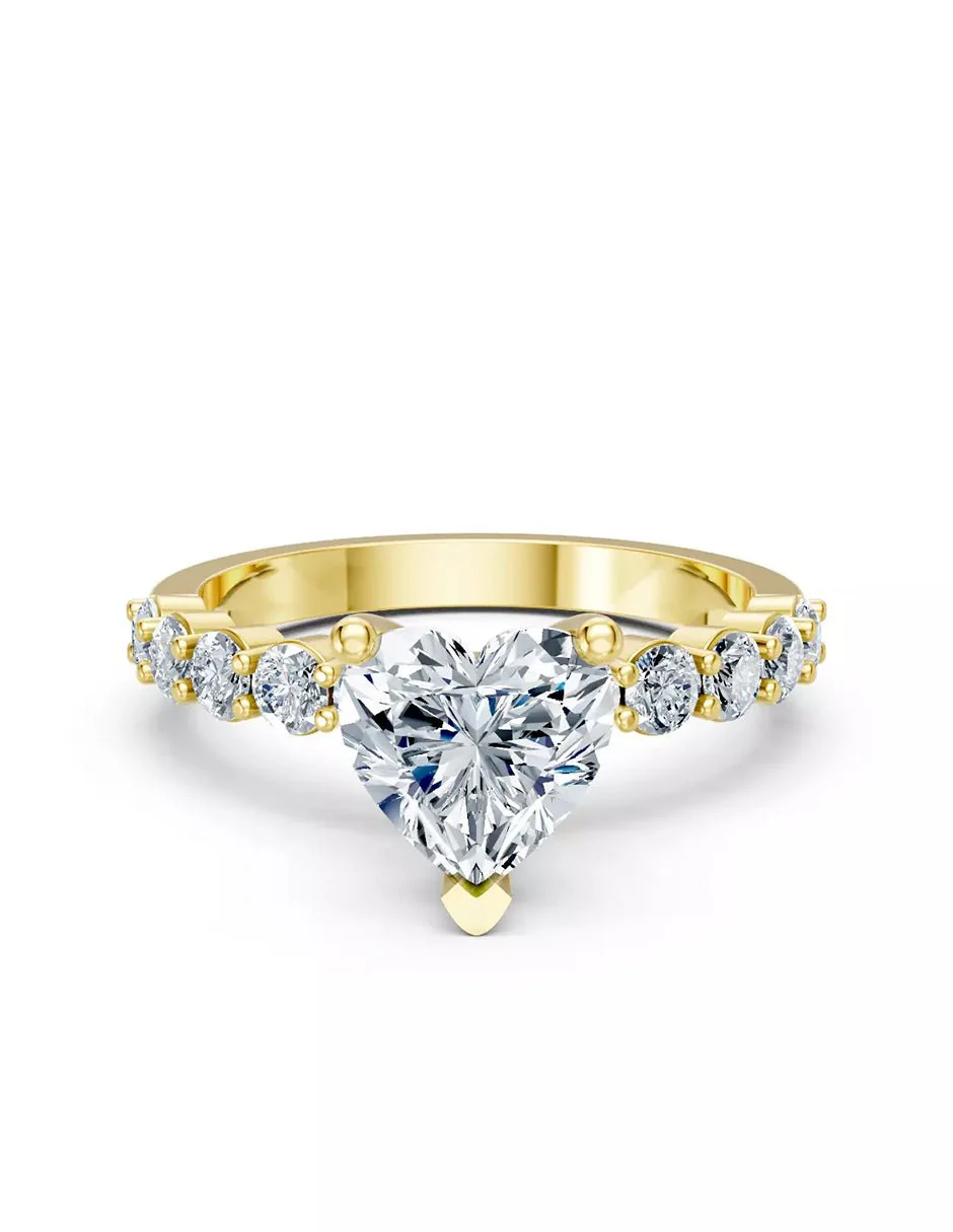 Anillo de Compromiso - piedras laterales - AMORE597-HE-CZ - Image 5