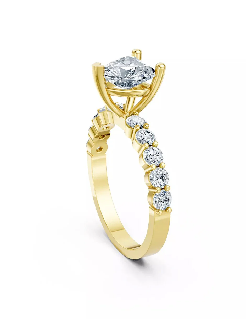 Anillo de Compromiso - piedras laterales - AMORE597-HE-CZ - Image 8