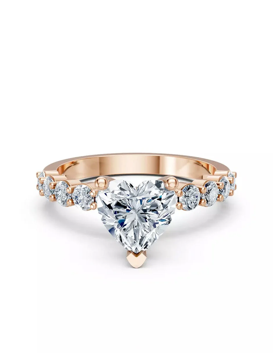 Anillo de Compromiso - piedras laterales - AMORE597-HE-CZ - Image 9